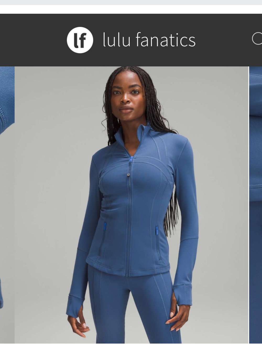 Lululemon Define Full Zip Jacket Luon Sz 12 Pitch Blue Staple Piece